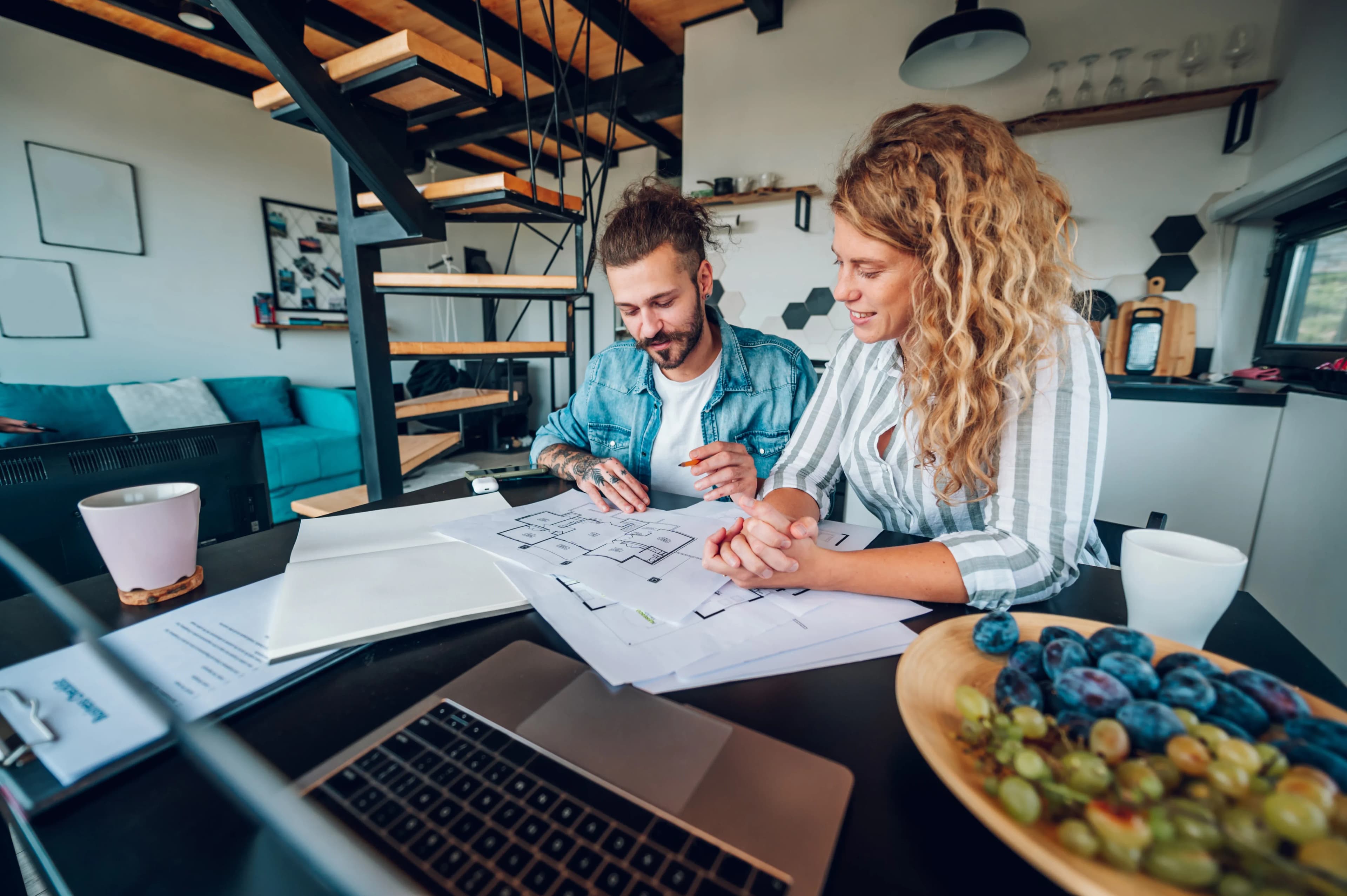koppel in keuken plannen woning